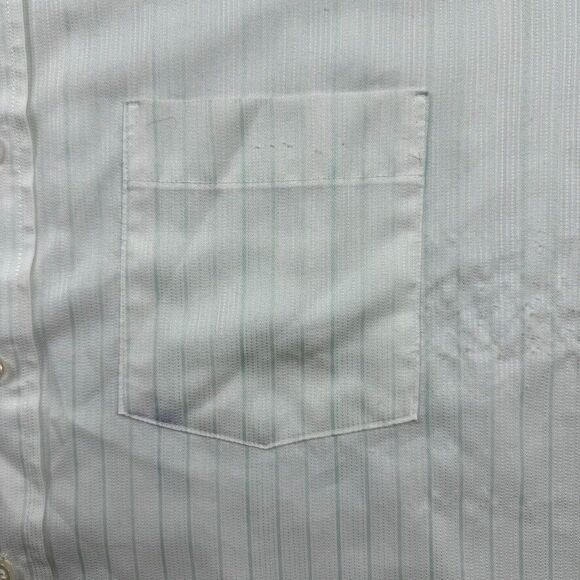 Vintage Arrow Kent Short Sleeve Shirt Mens 17.5 60s 70s Striped Skate Grunge - Picture 6 of 8